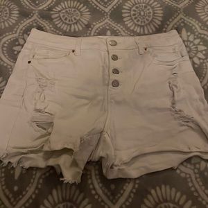 High rise jean shorts